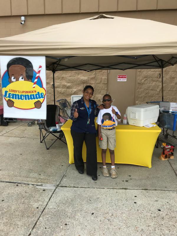 Leroy at Lemonade Day 2018 in front of Walmart