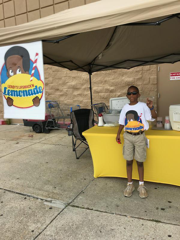 Leroy at Lemonade Day 2018 in front of Walmart