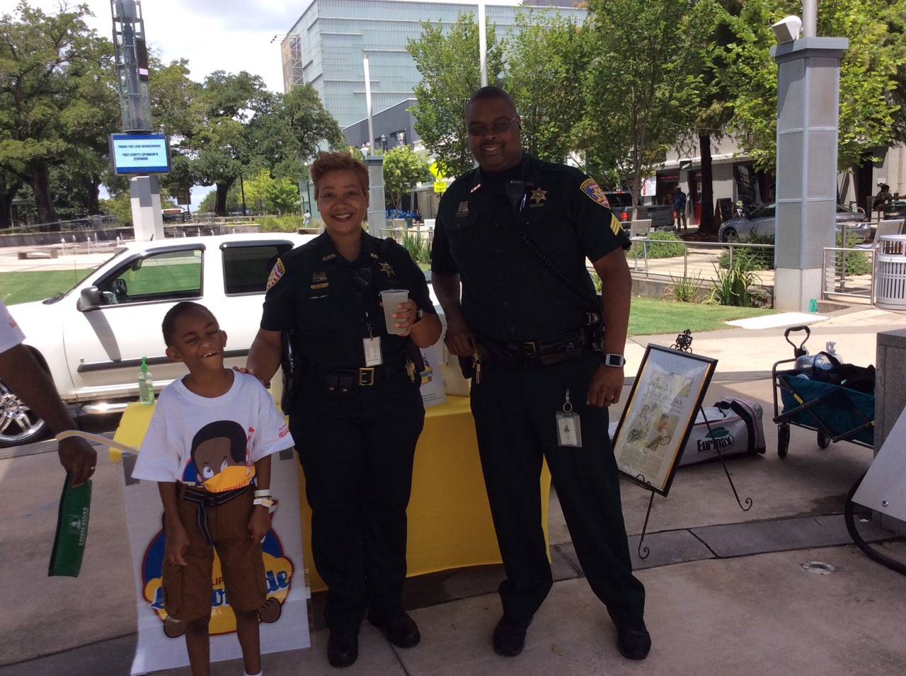 Leroy's LipSmack'n Lemonade was handed out to all law enforcement officers downtown