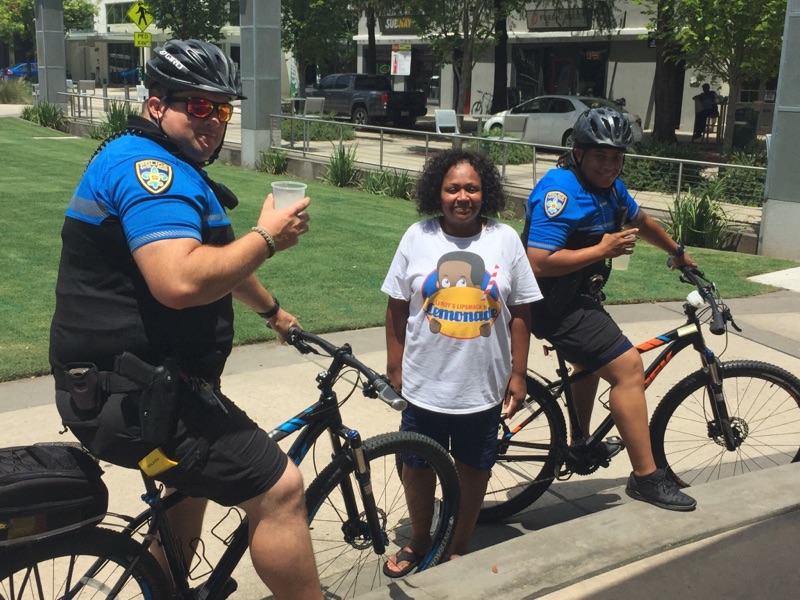 Leroy's LipSmack'n Lemonade was handed out to all law enforcement officers downtown