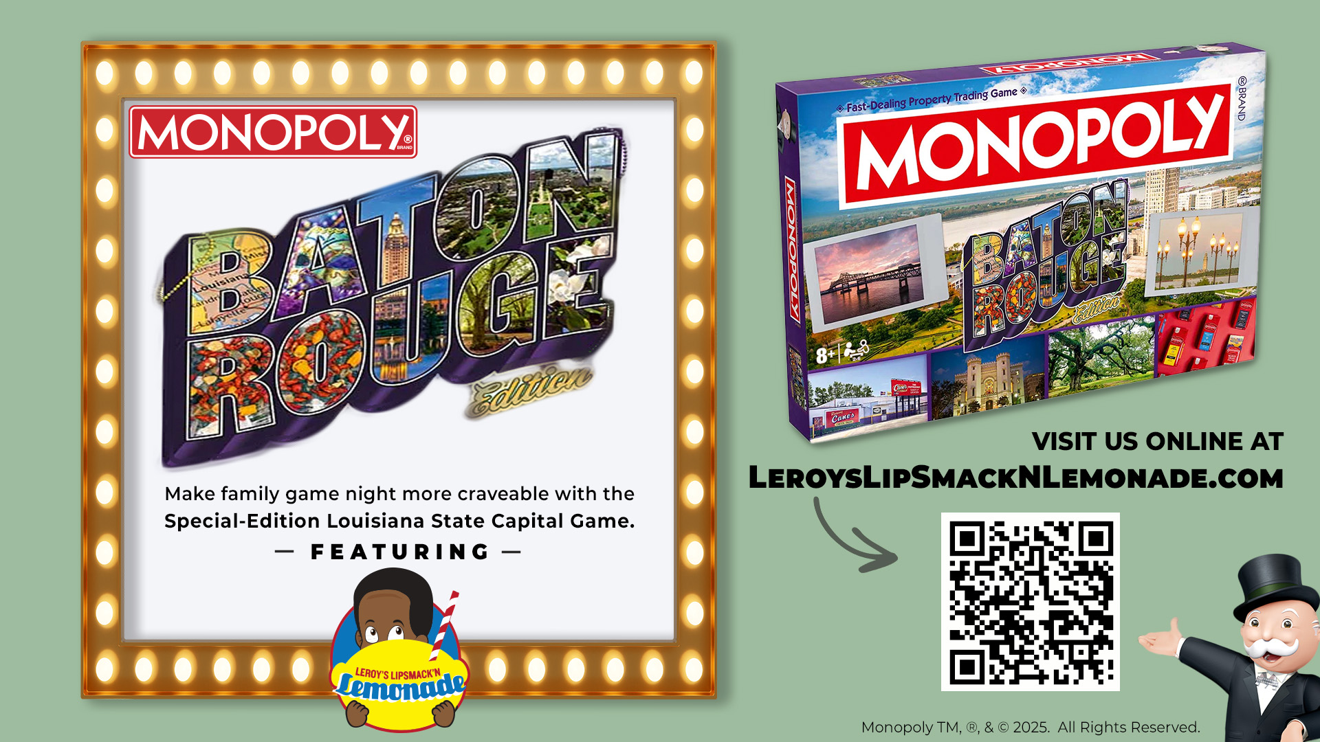 Monopoly Baton Rouge Feat Leroy's LipSmack'n Lemonade