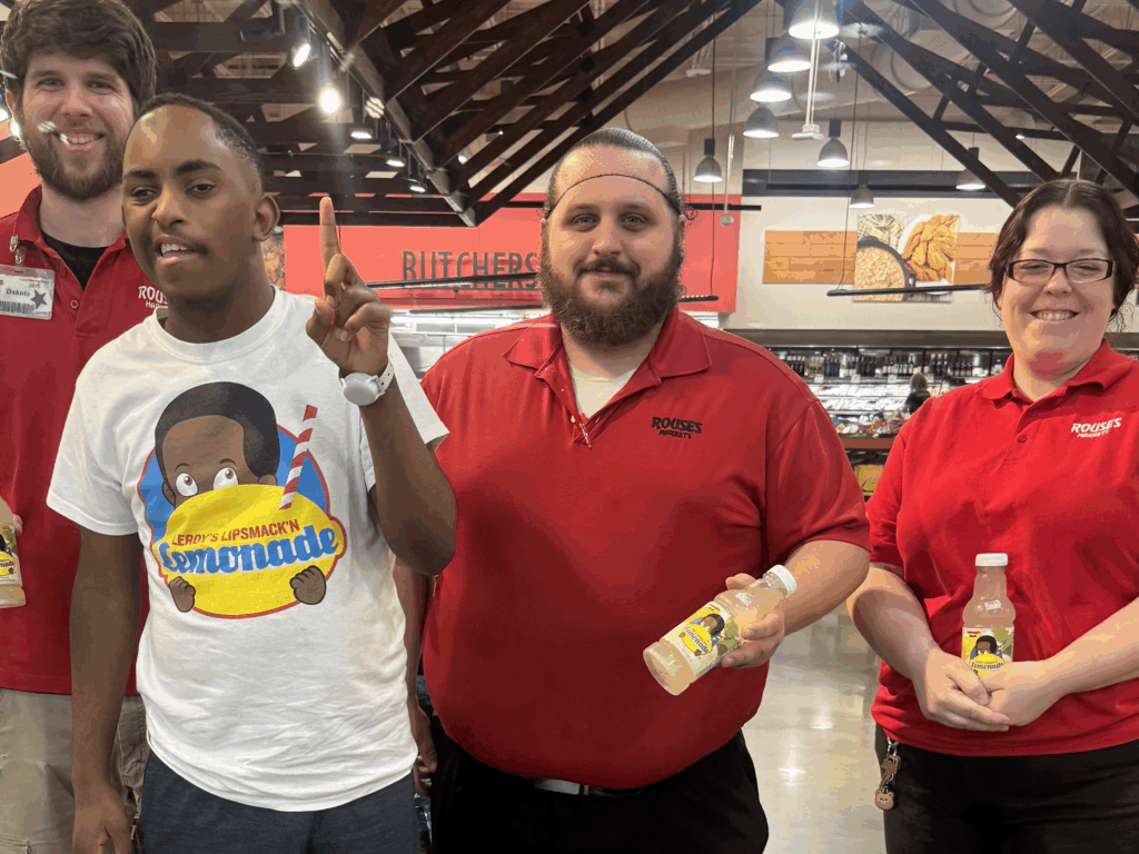 Leroy with the staff at Rouses in Denham Springs